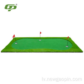 Zaļā golfa golfa laukuma paklājiņš Mini Golf